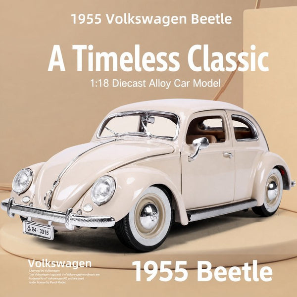 Volkswagen Beetle 1955 1:18 Diecast Model Car – Classic – 001