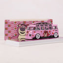 Volkswagen T1 Bus 1:64 Diecast Model Car – Widebody Custom – Strawberry Bear Paint