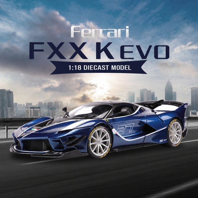 Ferrari FXX K EVO 1:18 Diecast Model Car – Track Edition – 001