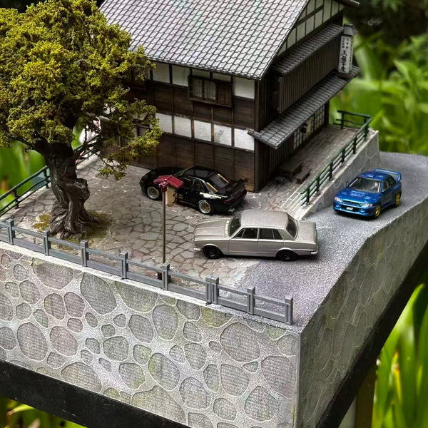 1:64 Japanese Hillside Street Diorama with LED Lights (JING02)