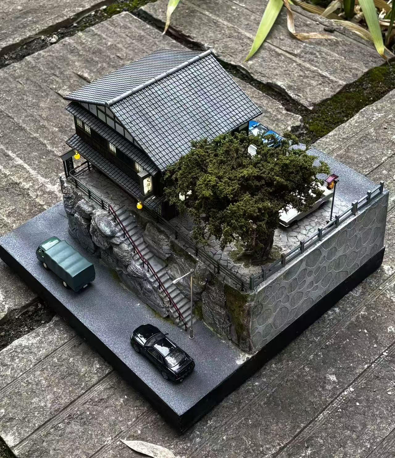 1:64 Japanese Street Diorama with LED Lights