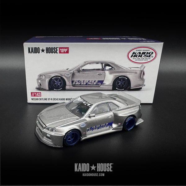 Kaido House 1:64 2002 Nissan Skyline GT-R R34 KAIDO Works V1 - Matte Black