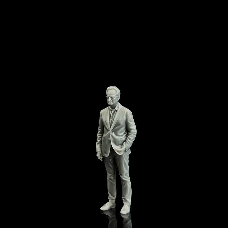 Unpainted 1:64 suited designer figure