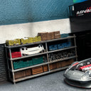1:64 Weathered Garage Parts Storage Rack