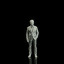 1:64 suited figure front view