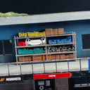 1:64 Weathered Garage Parts Storage Rack