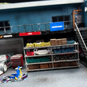 1:64 Weathered Garage Parts Storage Rack