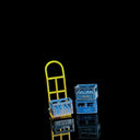 1:64 Hand Cart and Beverage Crate Set