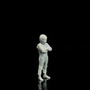 1:64 helmeted racing driver rear view
