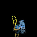 1:64 Hand Cart and Beverage Crate Set